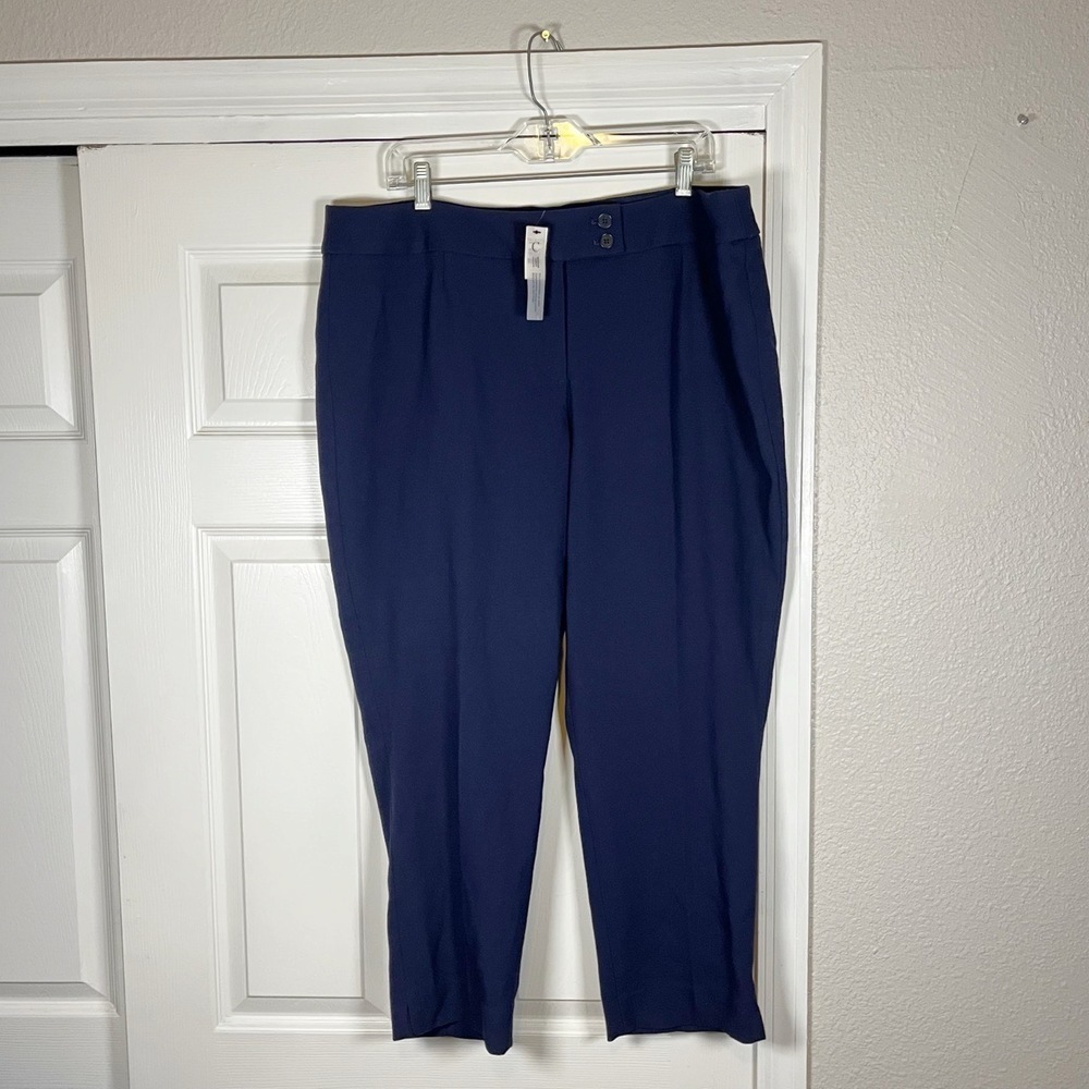 Talbots Womens Dress Pants 18WP Curvy Stretch Plus Size Double Button Career